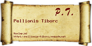 Pellionis Tiborc névjegykártya